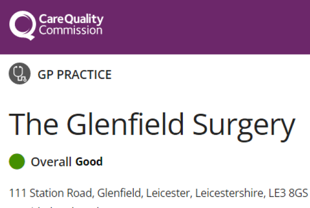 Glenfield Surgery Rating